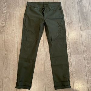 Levi’s 511, green, like new 36 x 32